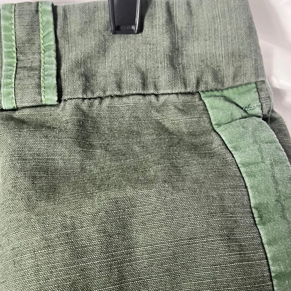 Marc Jacobs Two-Toned Capri Linen Pants Green Size 4 - Picture 9 of 15